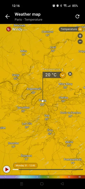 Screenshot 4 of the Météo Sauzana app