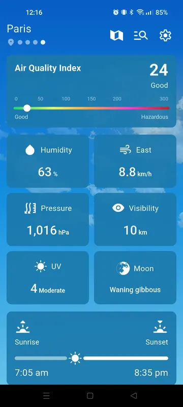 Screenshot 2 of the Météo Sauzana app