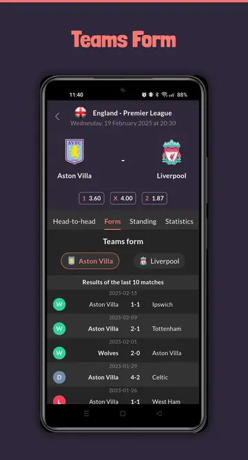 Screenshot 4 of the BetKick app