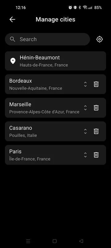 Screenshot 3 of the Météo Sauzana app