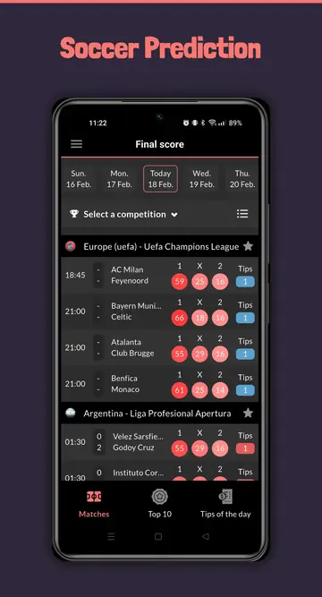 Screenshot 1 of the BetKick app