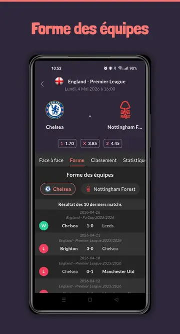 Capture d’écran 4 de l’application BetKick