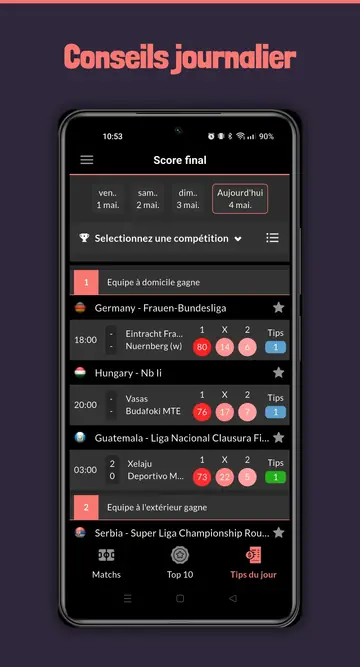 Capture d’écran 2 de l’application BetKick